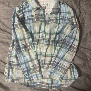 Christopher & Banks Multicolor Plaid Blouse